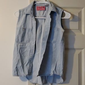 Jean sleeveless top
